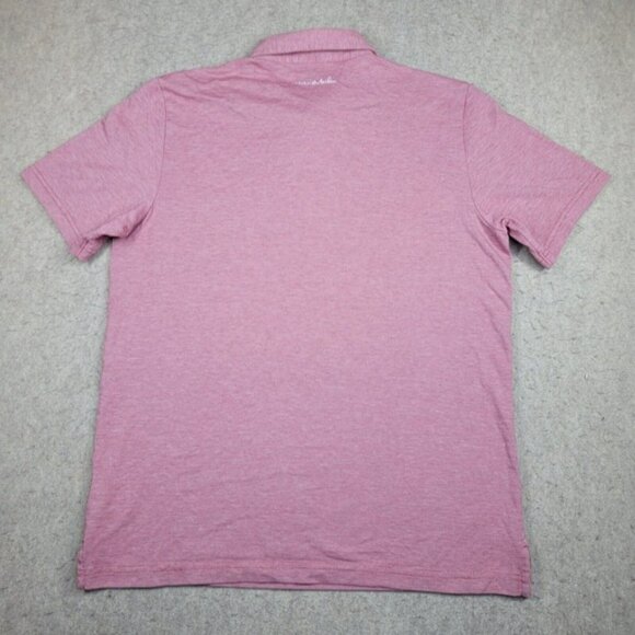 Travis Mathew Polo Shirt Mens Large Red Heather Short Sleeve Casual Preppy - Picture 6 of 9